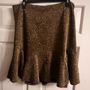 Gold skirt with detail on bottom sparkle